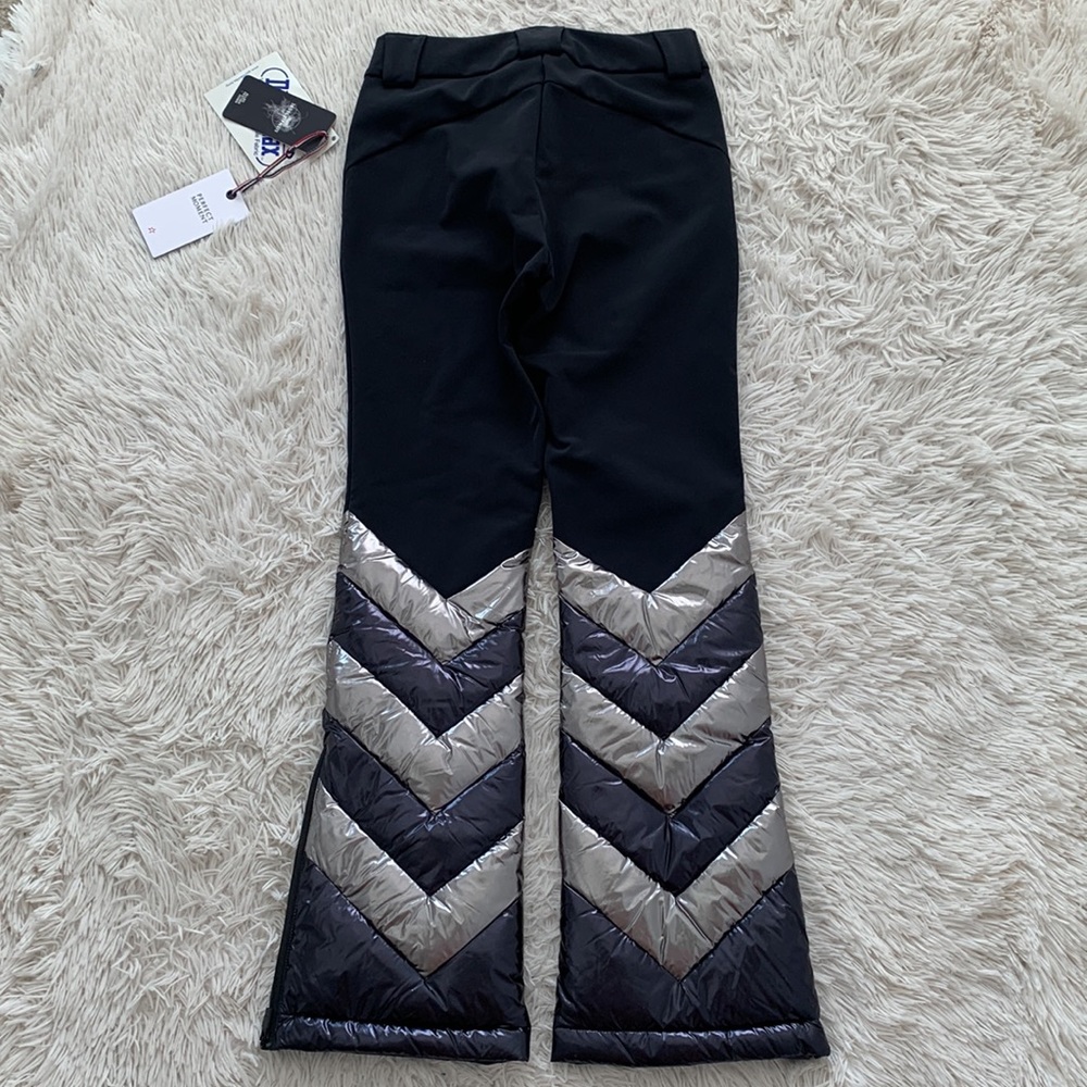 Perfect Moment fly high metallic rip stoop-trimmed high rise flared ski pants - Picture 8 of 16
